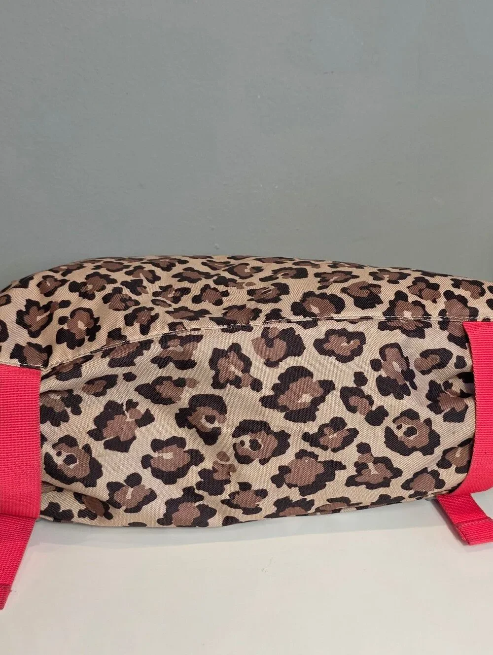 Lands End Leopard Print Messenger Tote Bag Backpack Back to School Travel Work